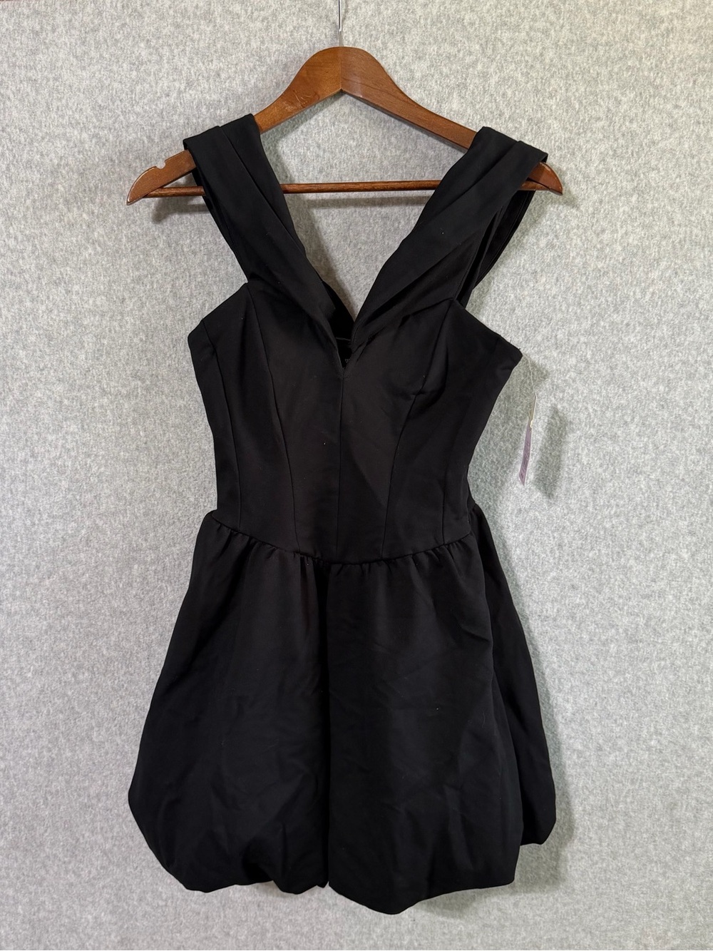 wild fable Black V-Neck Sleeveless Mini Dress